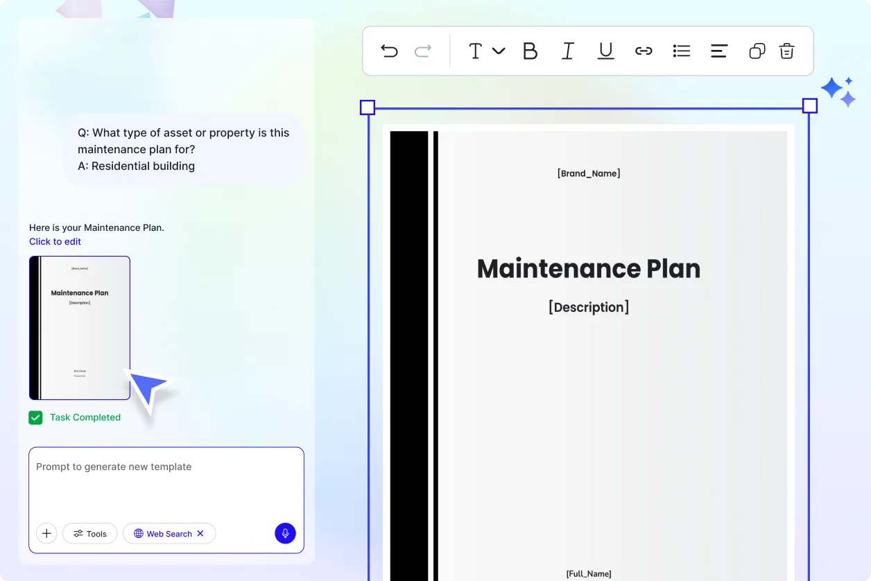Free AI Maintenance Plan Generator, AI Maintenance Plans Maker Online [ No Signup ]